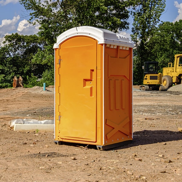 how often are the portable restrooms cleaned and serviced during a rental period in Sale Creek